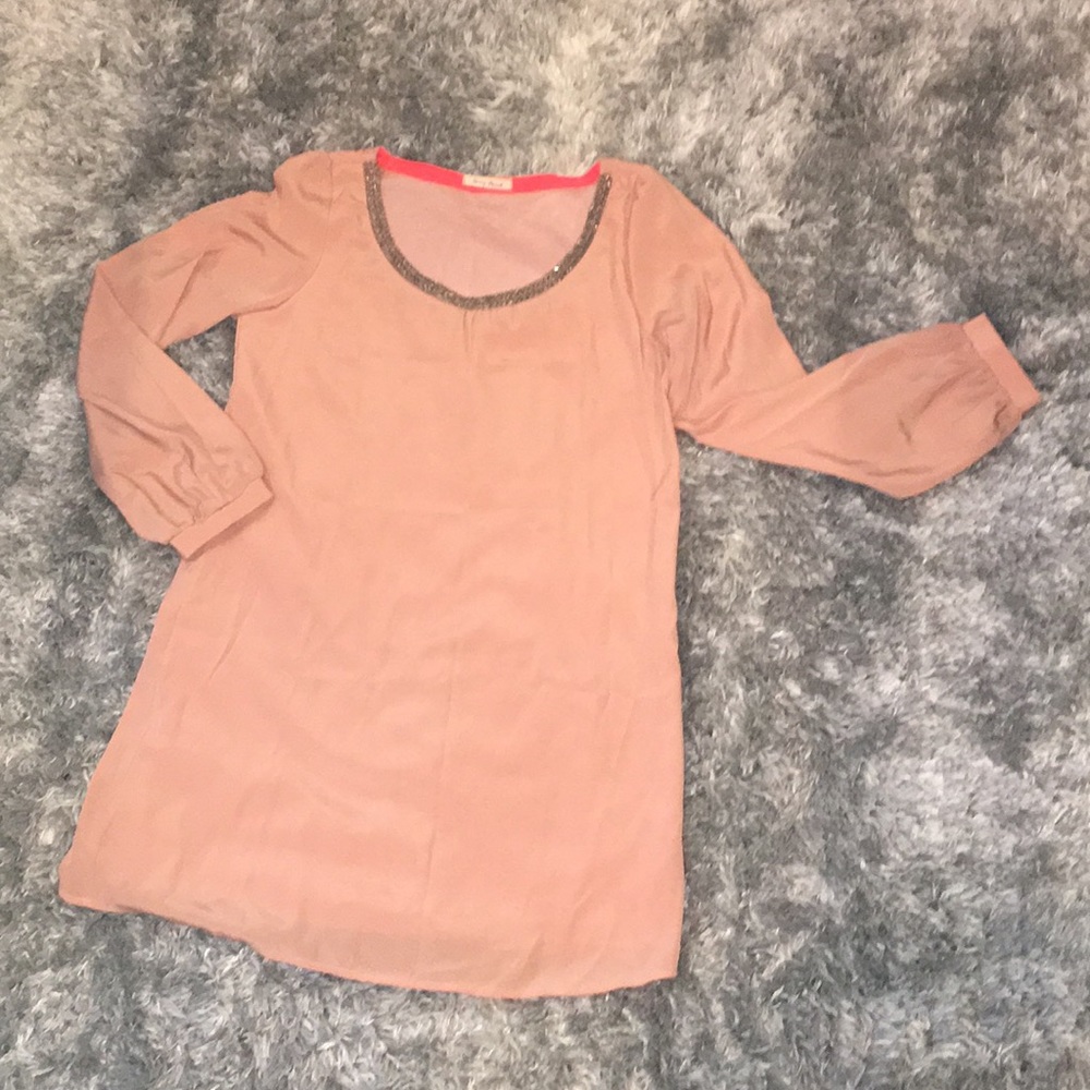 Stylish peach cocktail dress